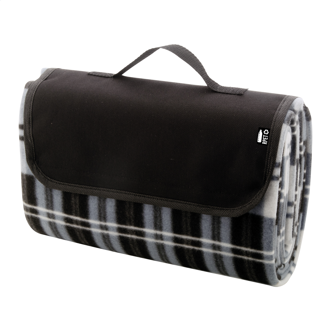 Angama RPET fleece picnic blanket 160 g/m² with logo