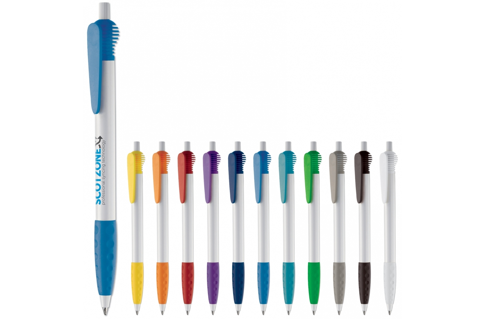 German Design Ball Pen with Rubber Grip and Blue X20 Refill - Richmond upon Thames