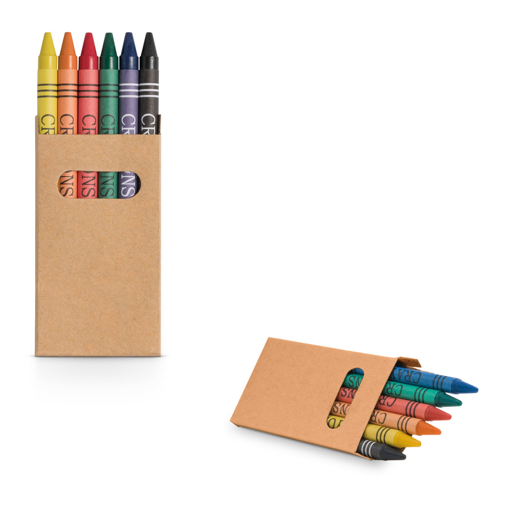 Caja de papel kraft con 6 crayones - Aylsham - Newton