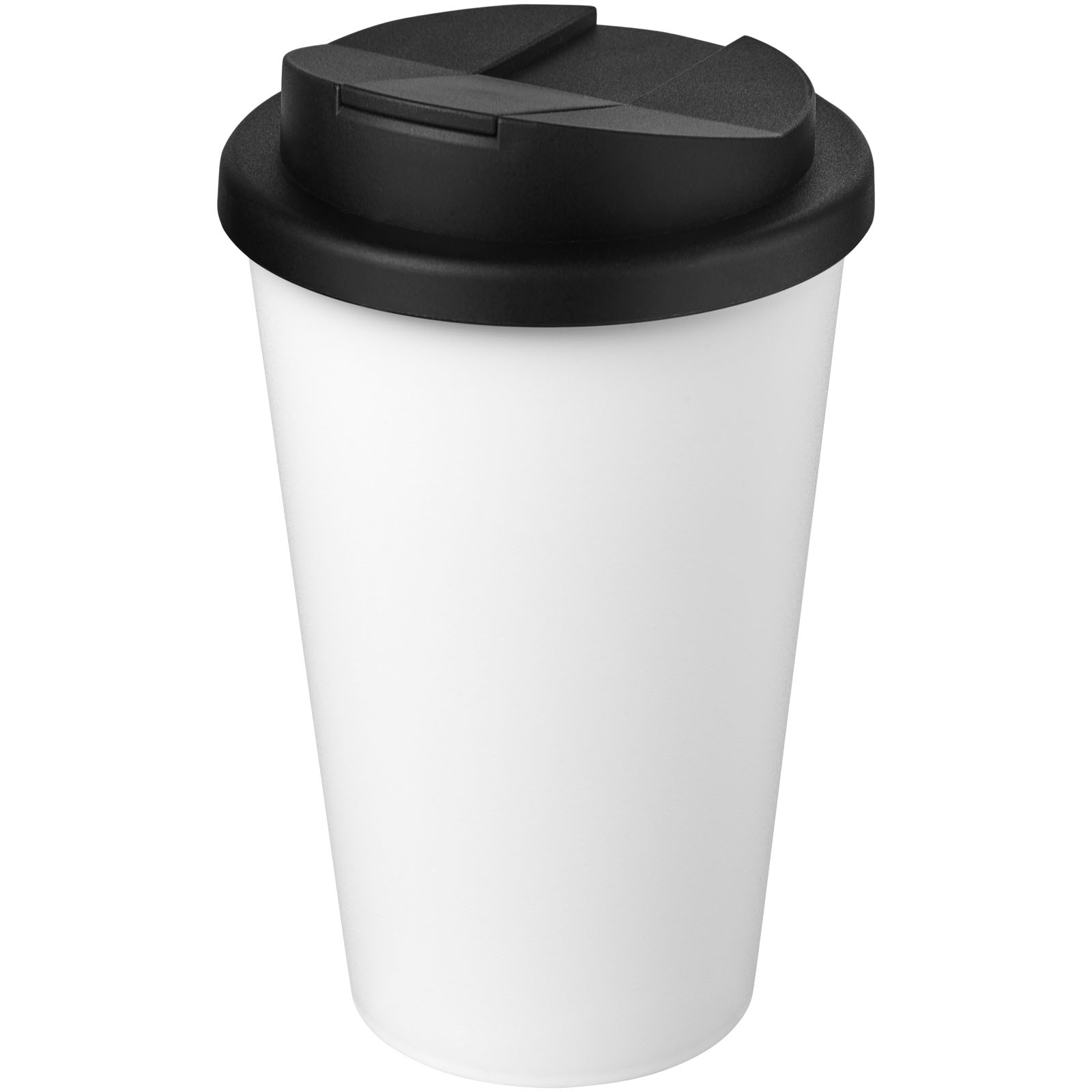 A tumbler made of recycled plastic and with double-wall insulation. It also features a twist-on lid that is spill-proof. - Ulverston
