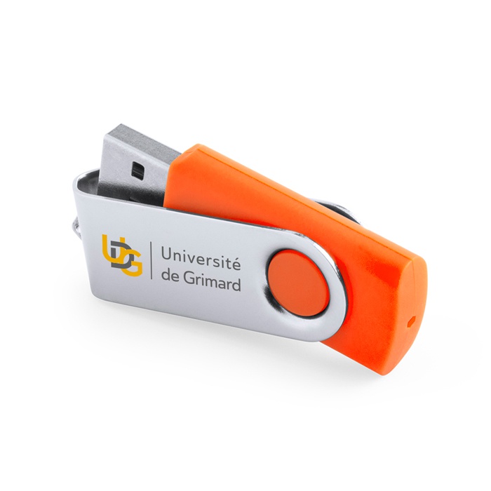 USB Stick bedrucken mit drehbarem Metalldeckel 16 GB - Acerola