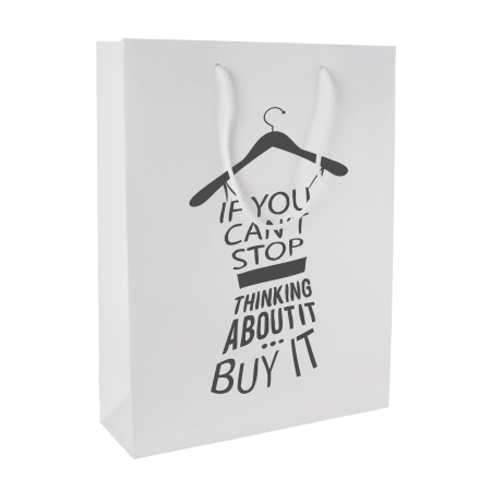 White Glossy Laminated Paper Bags 400x120x360 mm 170 gr/m2 - Deal