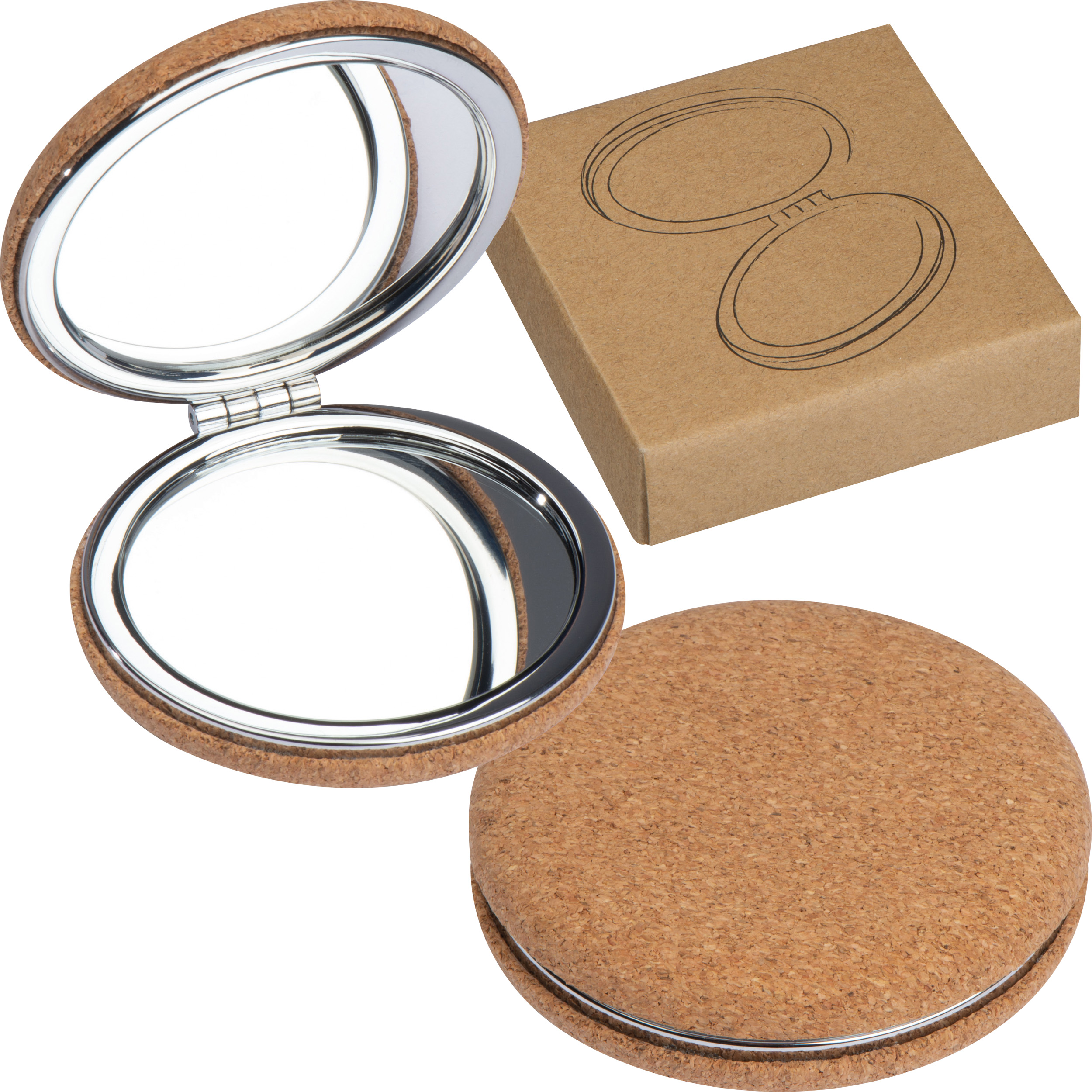 A double mirror covered with a layer of cork - Cumbernauld