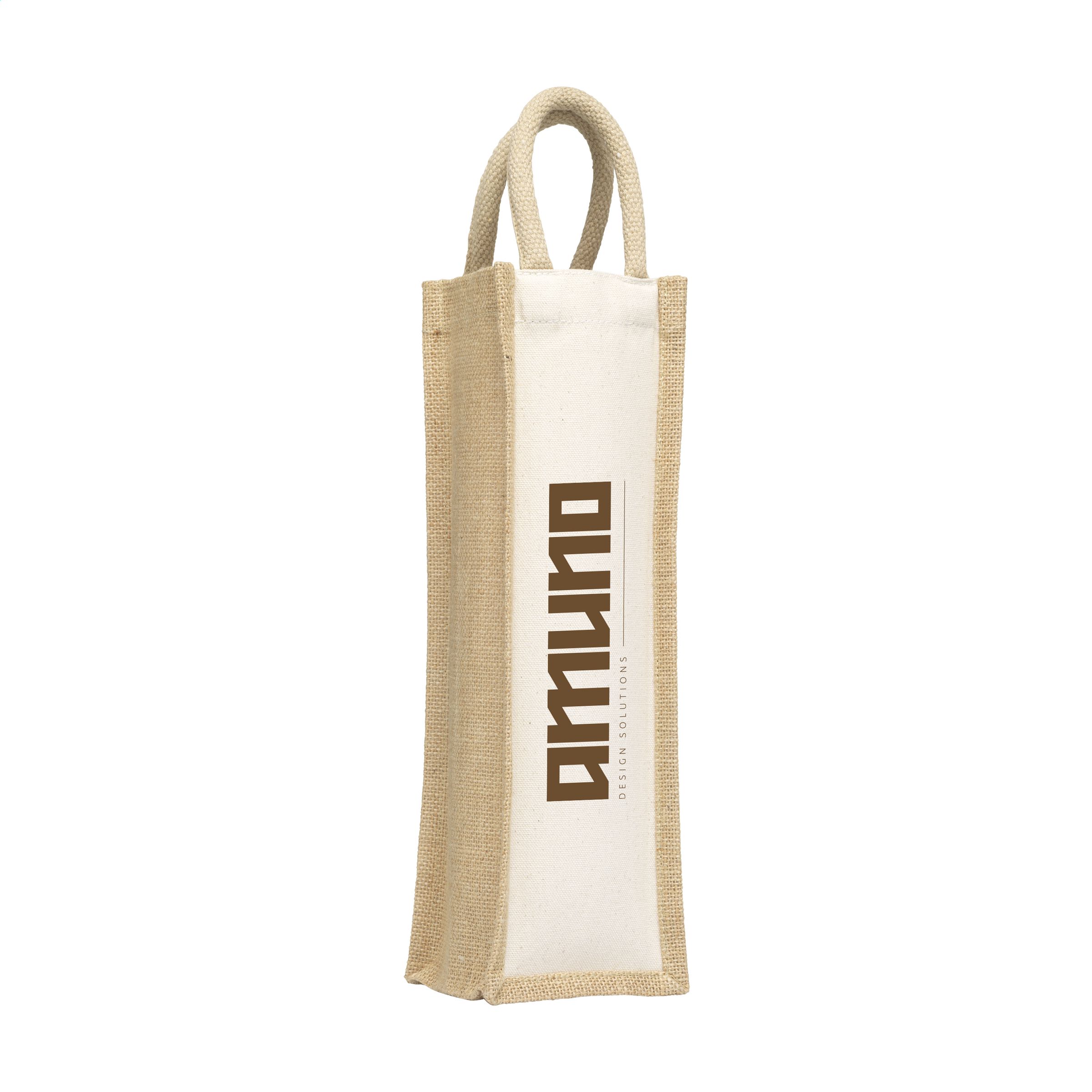 Durable Jute and Organic Canvas Wine Bag - Mottisfont