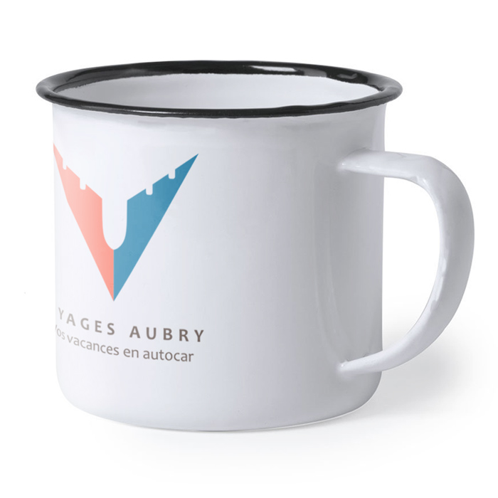 Retro Design Metal Mug 380ml  - Melbury Bubb