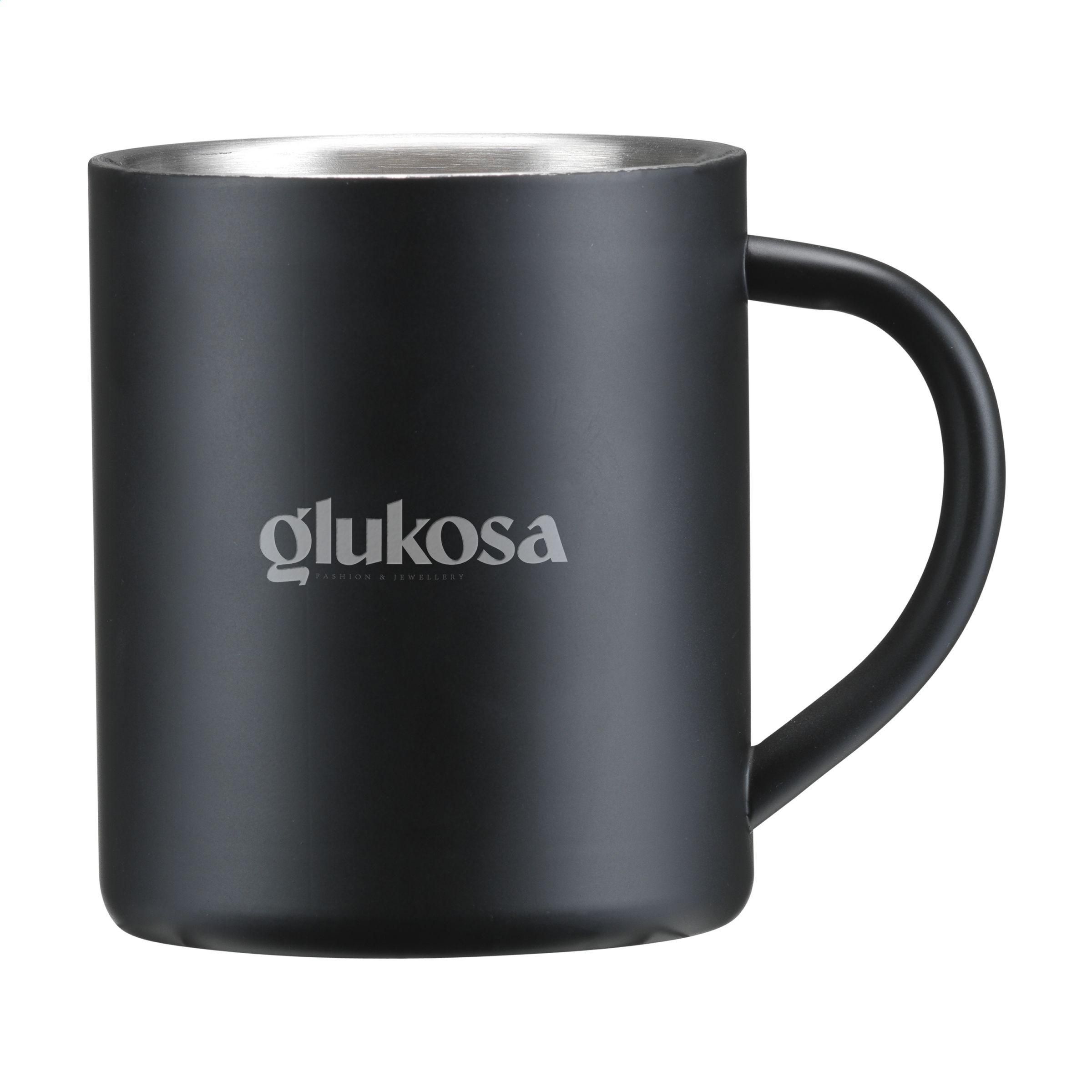 EcoSteel Mug Deluxe - Trottiscliffe printed with logo