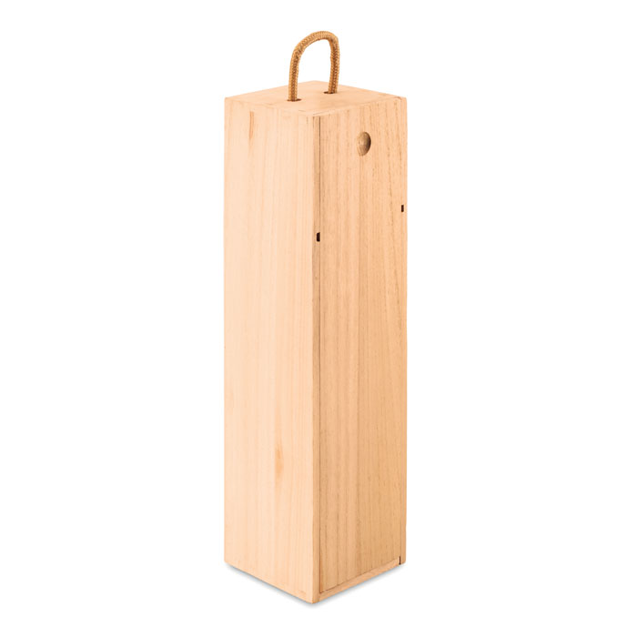 Paulownia Wood Wine Box with Cord Handle - Bilston