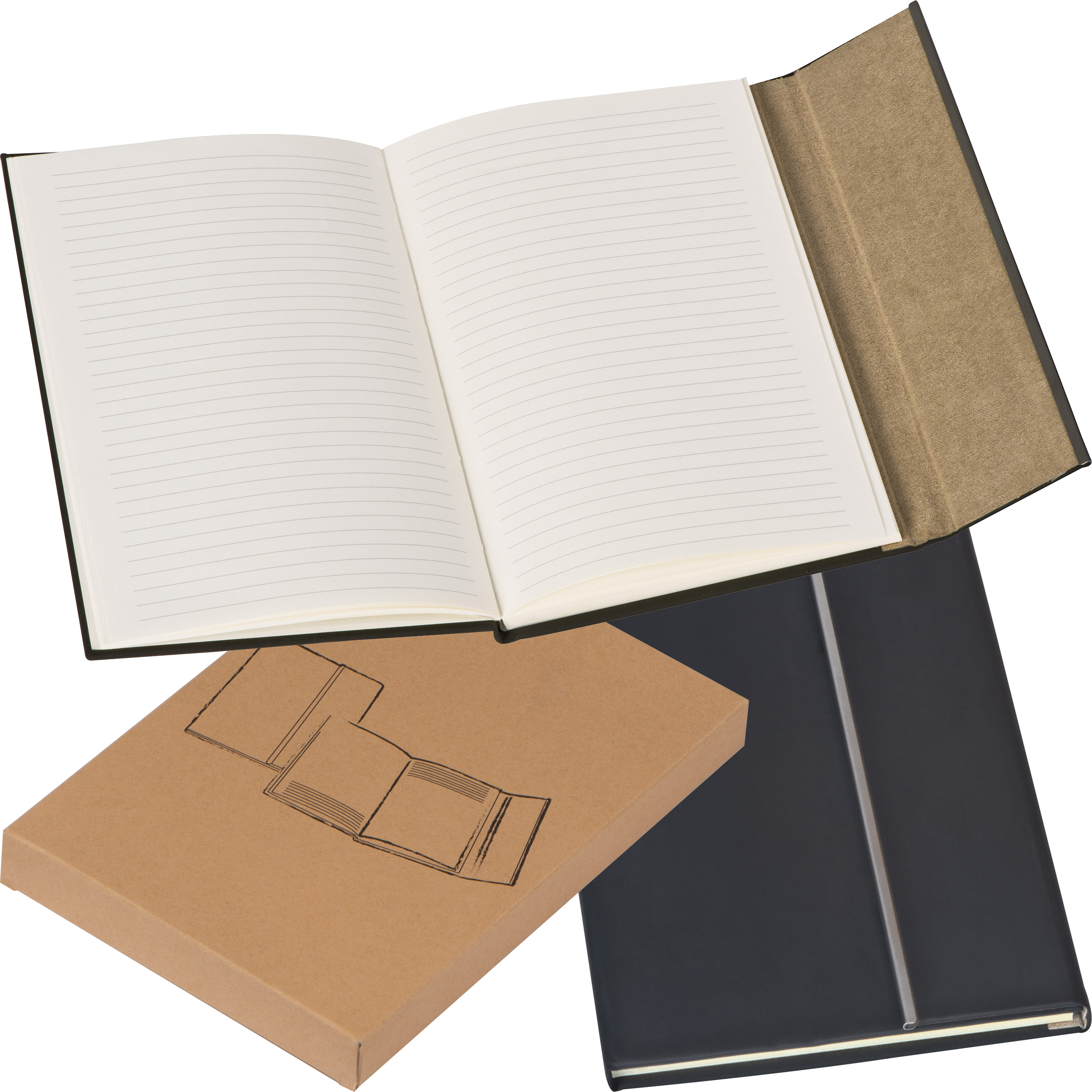 A5 notebook with a rubberized metal stripe - Altcar