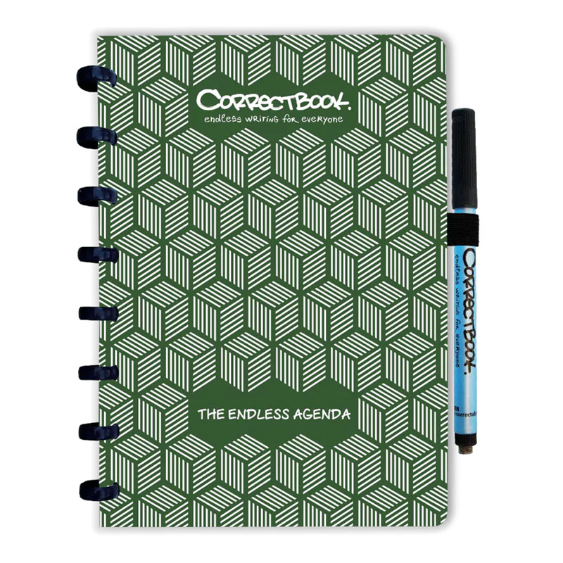 Personalisierter Terminkalender Correctbook grün - C05