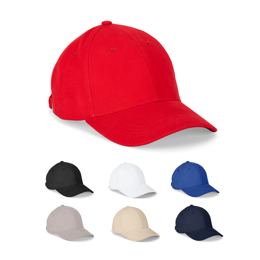 NATHAN. Cap made of 100% brushed cotton (260 g/m²) with 6 panels