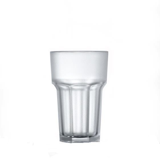 Personalized plastic frosted glass (28 cl) - Alexis