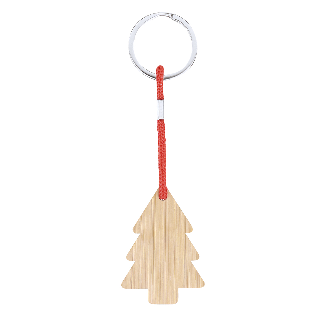 Bamboo Christmas Charm Keyring - Coppull