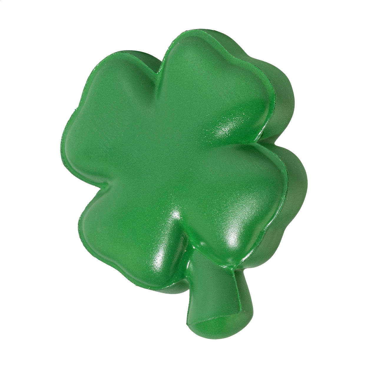 Fortune four-leaf clover shaped antistress ball in PU foam with your logo printed with logo