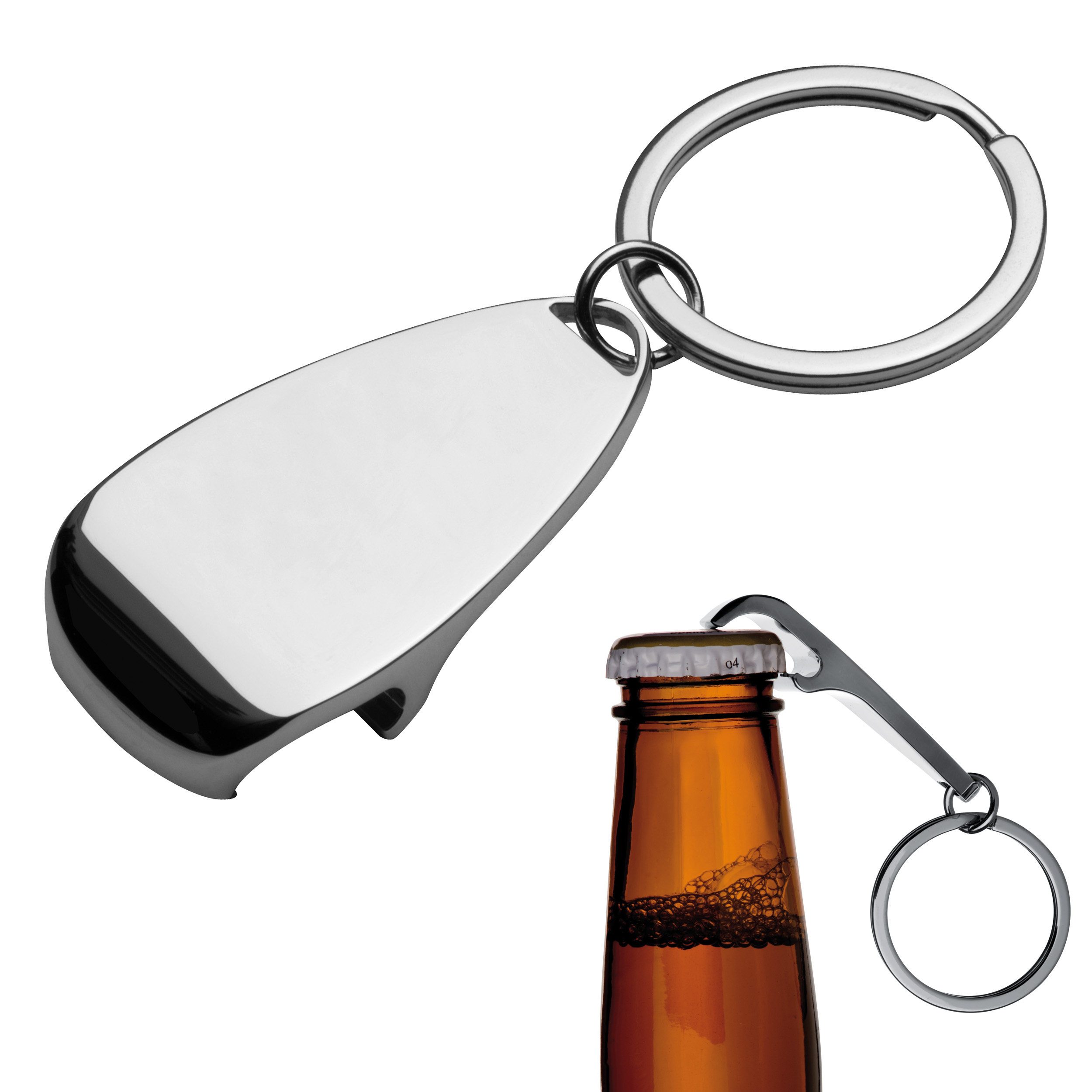 Metal keyring opener with engraving - Broughton - Sandwich