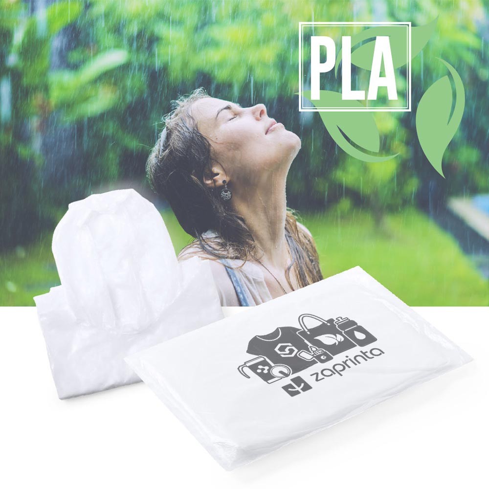 Compostable Poncho for Adults made of Polylactic Acid (PLA) - Blandford Forum