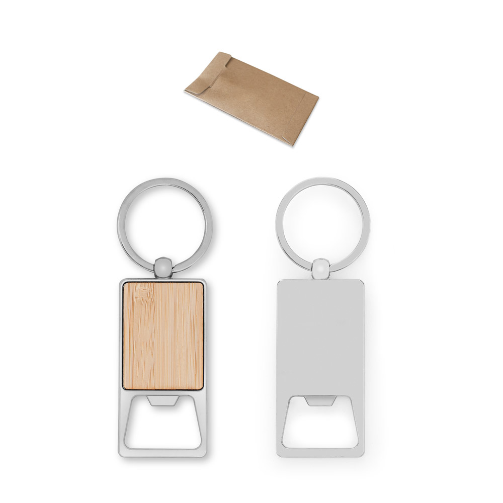 Rectangular Bamboo Opener Keychain - Waterlooville