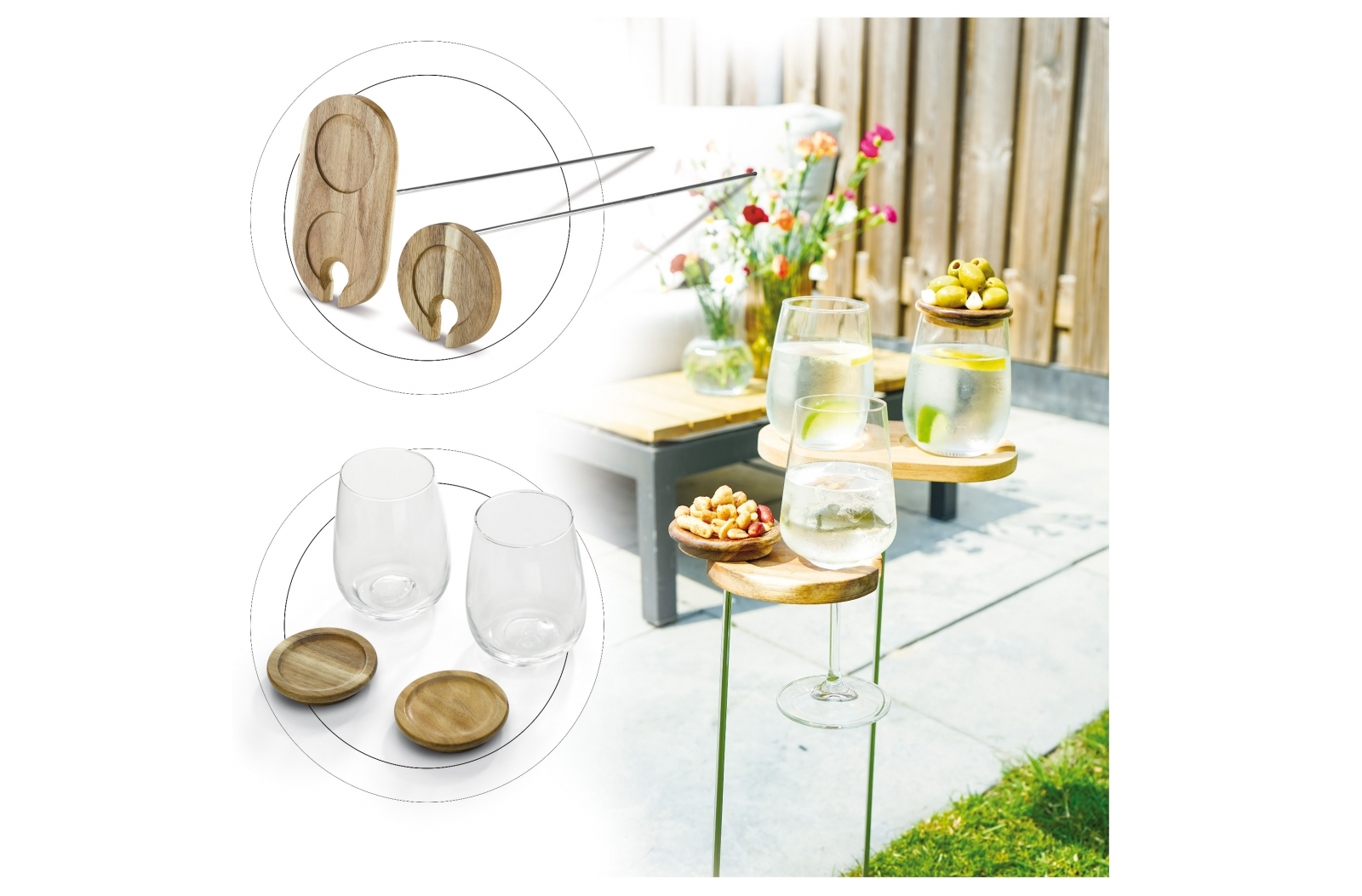 Glass and Tapas Garden Set - Wells