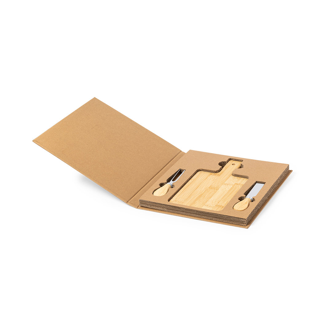 Bamboo and Stainless Steel Cheese Serving Set - Everton