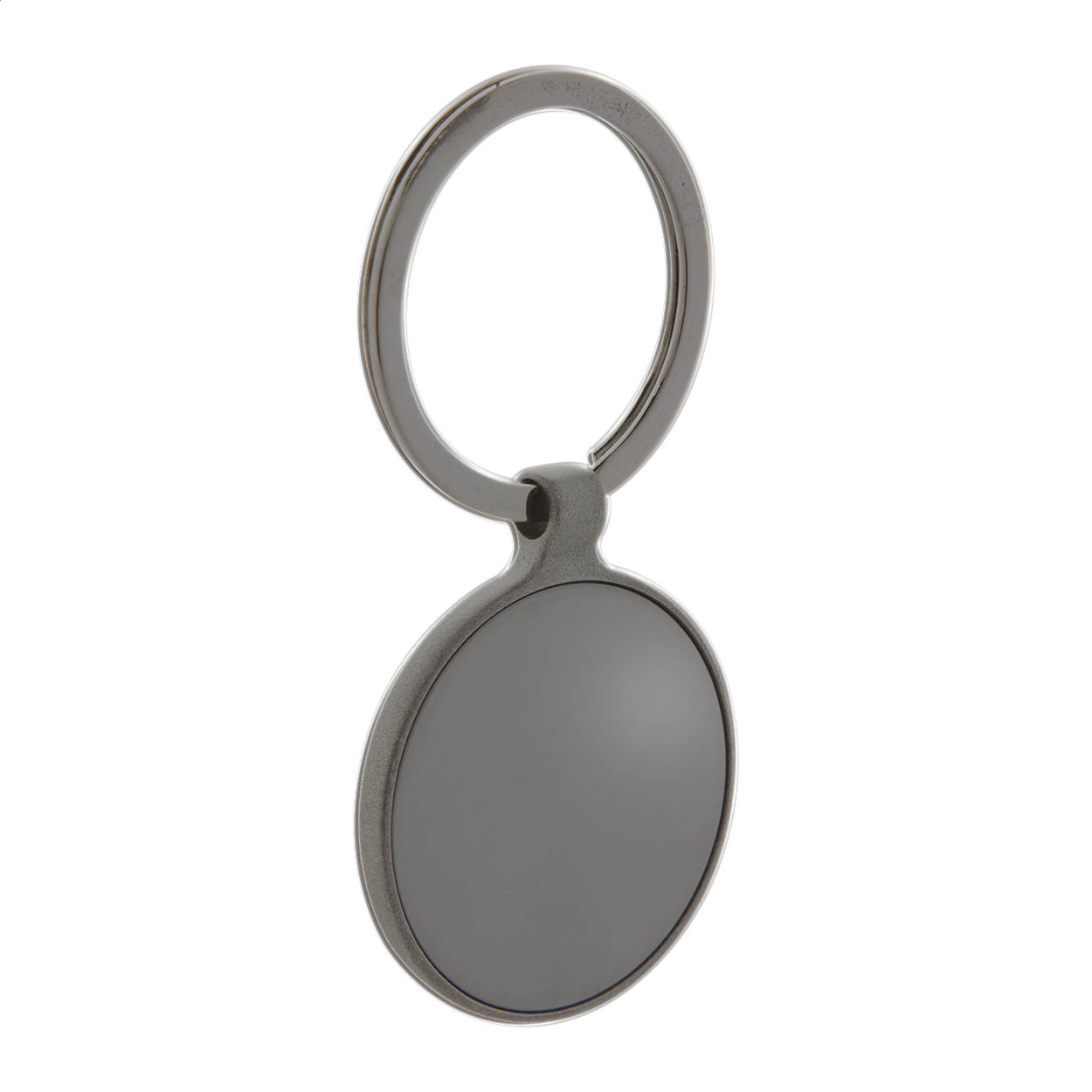 Steyr runder Metall-Schlüsselanhänger in Gun-Metal mit Logo, in Geschenkbox