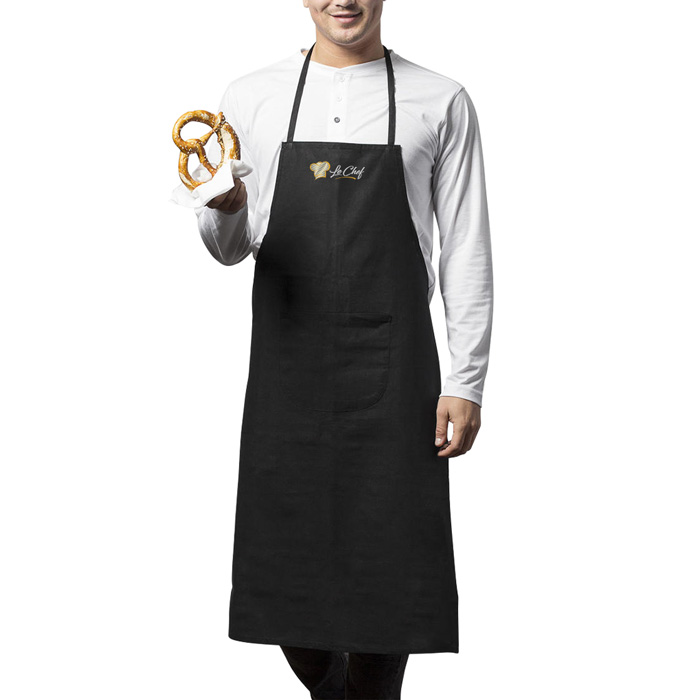 Cotton Bib Apron with Patch Pocket - Long Wittenham