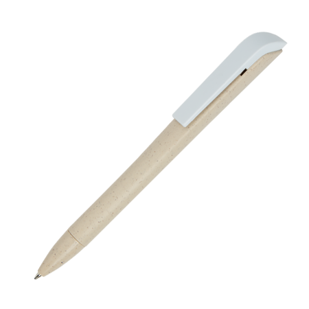 Palawan Ballpoint Pen with White Clip Made from Wheat Fiber - Chalford