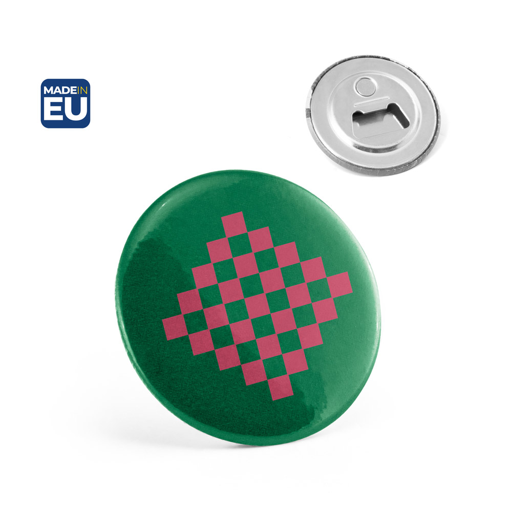Button P'IN 12. Button P'IN 12. Magnetischer Button mit Flaschenöffner